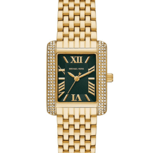 montre-michael-kors-emery-mk4742-doree-cadran-vert-face.png Montre Michael Kors Emery MK4742 Femme Dorée Cristaux Pavés