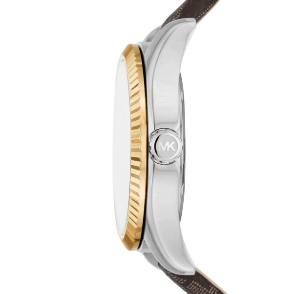 Michael Kors Lexington MK4745 – Argent Bracelet Cuir Marron (MK4745)