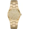 Montre femme Michael Kors MK6623 Channing en acier inoxydable doré avec cadran scintillant