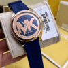 Michael Kors Janelle MK7140 – Or Rose Bracelet Silicone Bleu (MK7140)