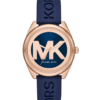 Michael Kors Janelle MK7140 – Or Rose Bracelet Silicone Bleu (MK7140)