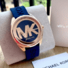 Michael Kors Janelle MK7140 – Or Rose Bracelet Silicone Bleu (MK7140)