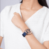 Michael Kors Janelle MK7140 – Or Rose Bracelet Silicone Bleu (MK7140)