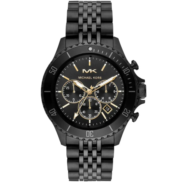 montre-michael-kors-mk8750-montre-homme-cadran-noir-face.webp MICHAEL KORS Bayville MK8750 Montre Homme Chronographe Noire